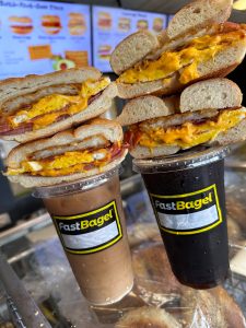 Fresh bagels and breakfast sandwiches at Fast Bagel in Central Jersey