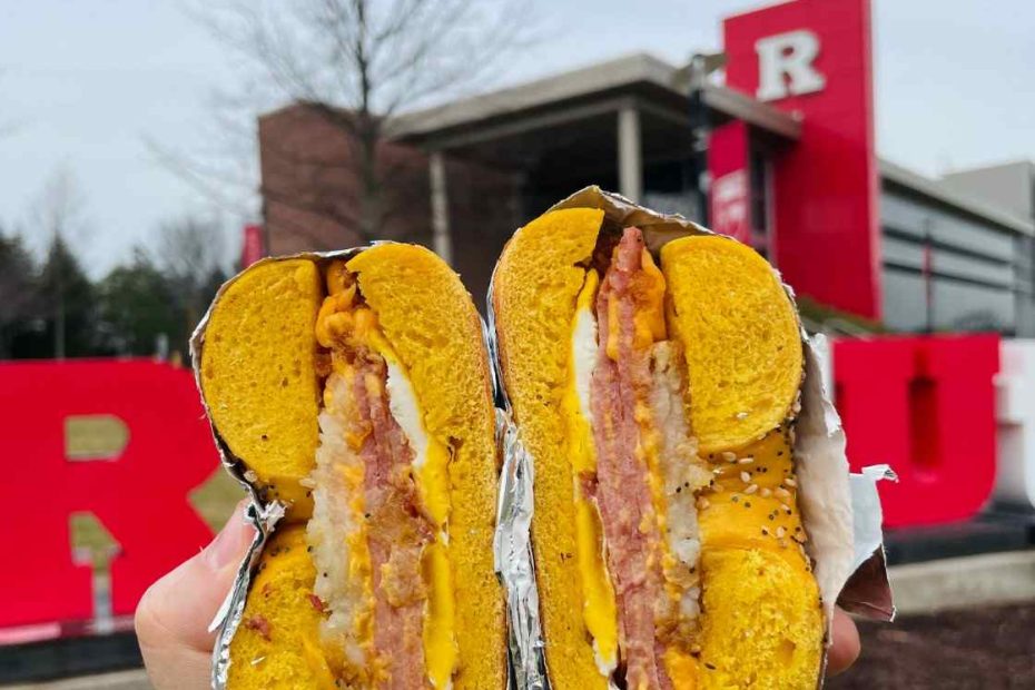 Fast Bagel breakfast sandwich near Rutgers during Homecoming weekend